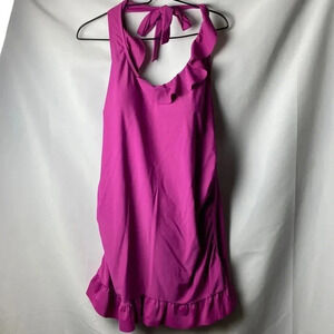 ROMANS SWIM WO  ONE PIECE MAGENTA HALTER SWIMSUIT SEE MEASUREMENTS BELOW…